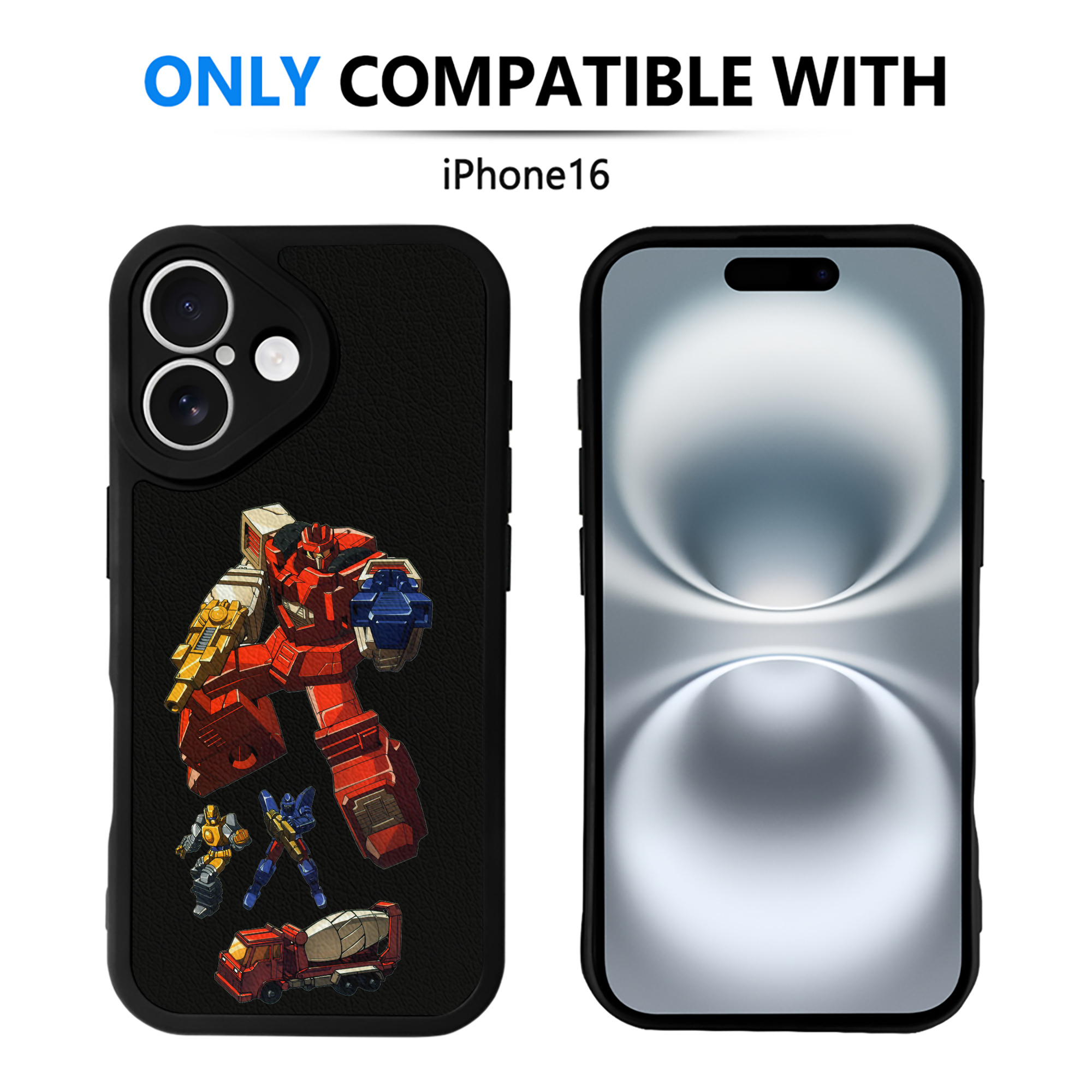 （画像用）  【iPhone 16シリーズ対応】シリコンスマホケース（レザー調） 材質：シリコン